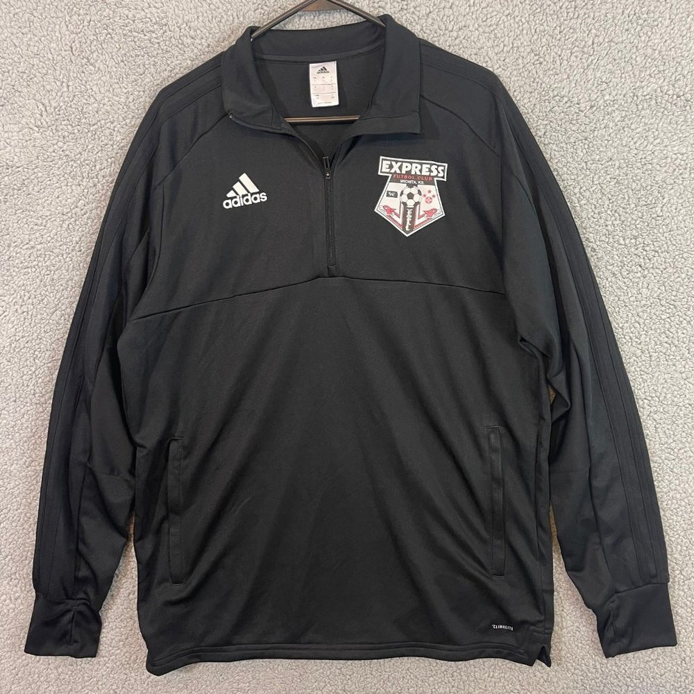 Adidas‎ Jacket Wichita Kansas Express Futbol Men’s Quarter Zip Soccer Sweater